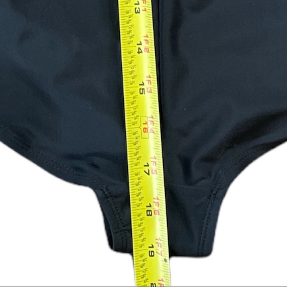 Black one-piece Swimsuit with mesh trim. New with tags size 24W - Picture 7 of 7